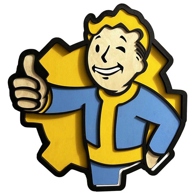 Vault-Tech Vault Boy Wooden Wall Decor